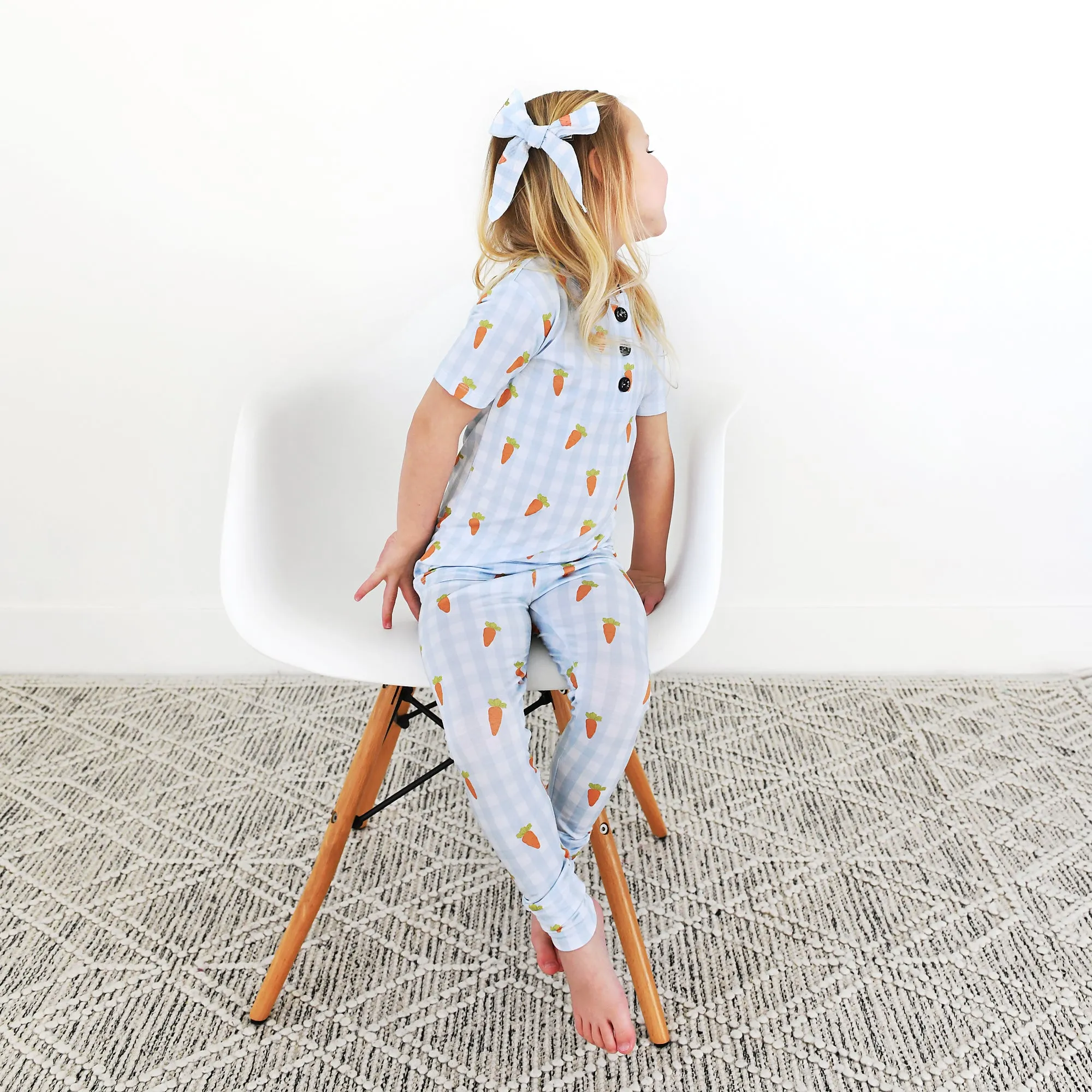 Henry Carrot Gingham CLIP BOW