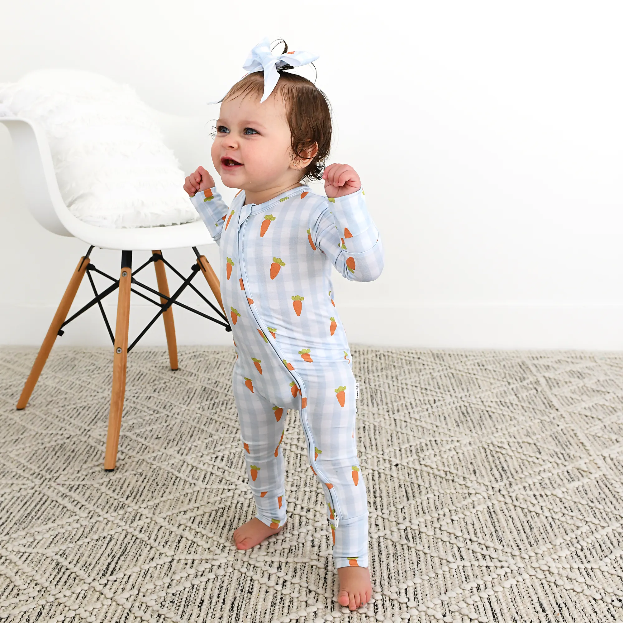 Henry Carrot Gingham CLIP BOW