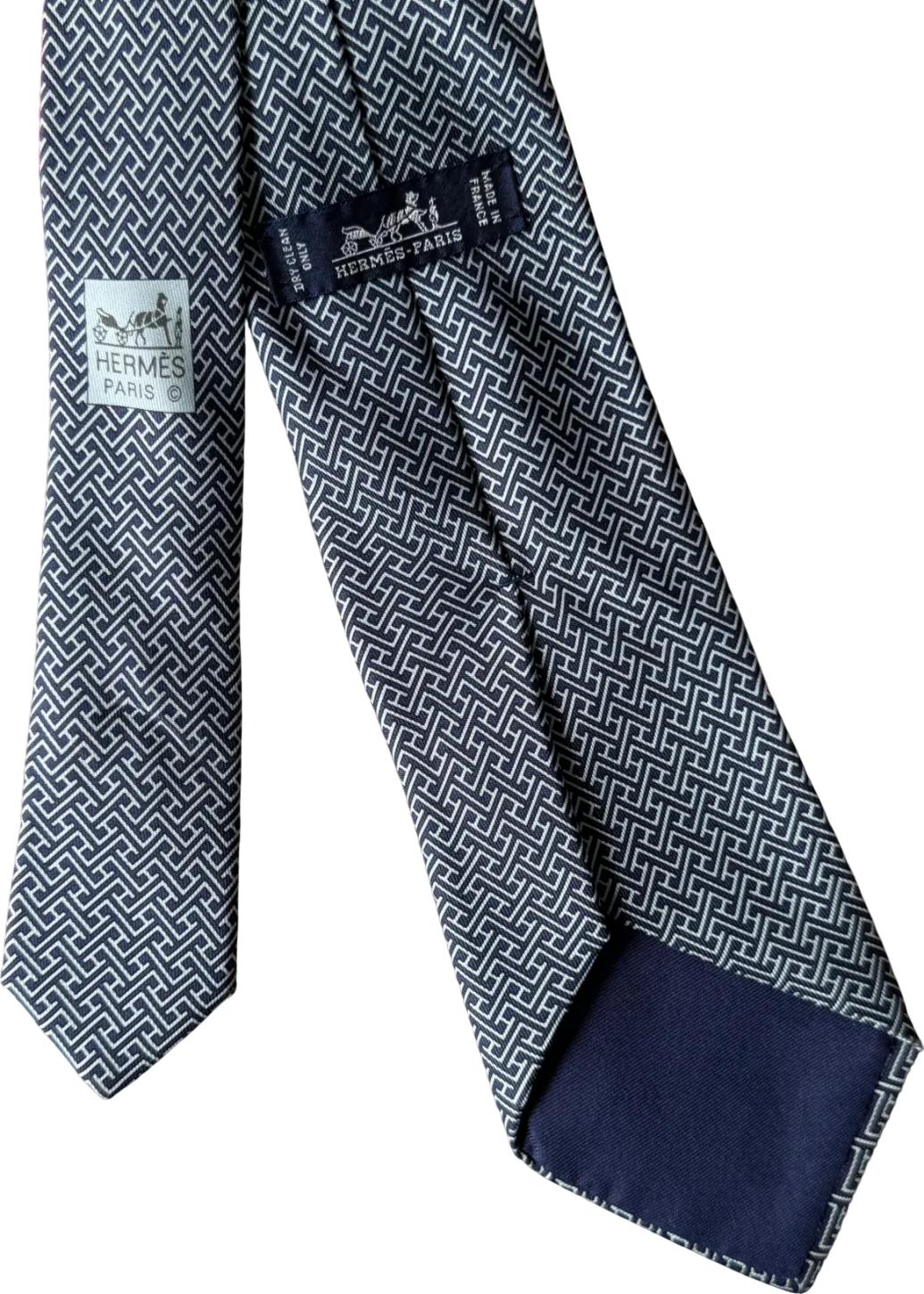 Hermès Blue Hermes 100% Silk Neck Tie 605735