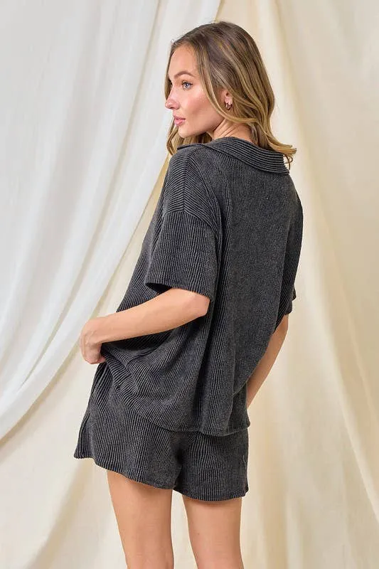 HLB Everyday Comfy Rib Top and Short set