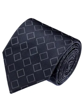 ISAIA Black 9-Fold Diamond Tie
