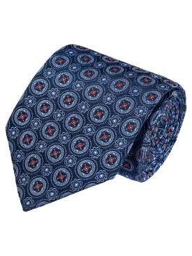 ISAIA Blue Medallion Tie