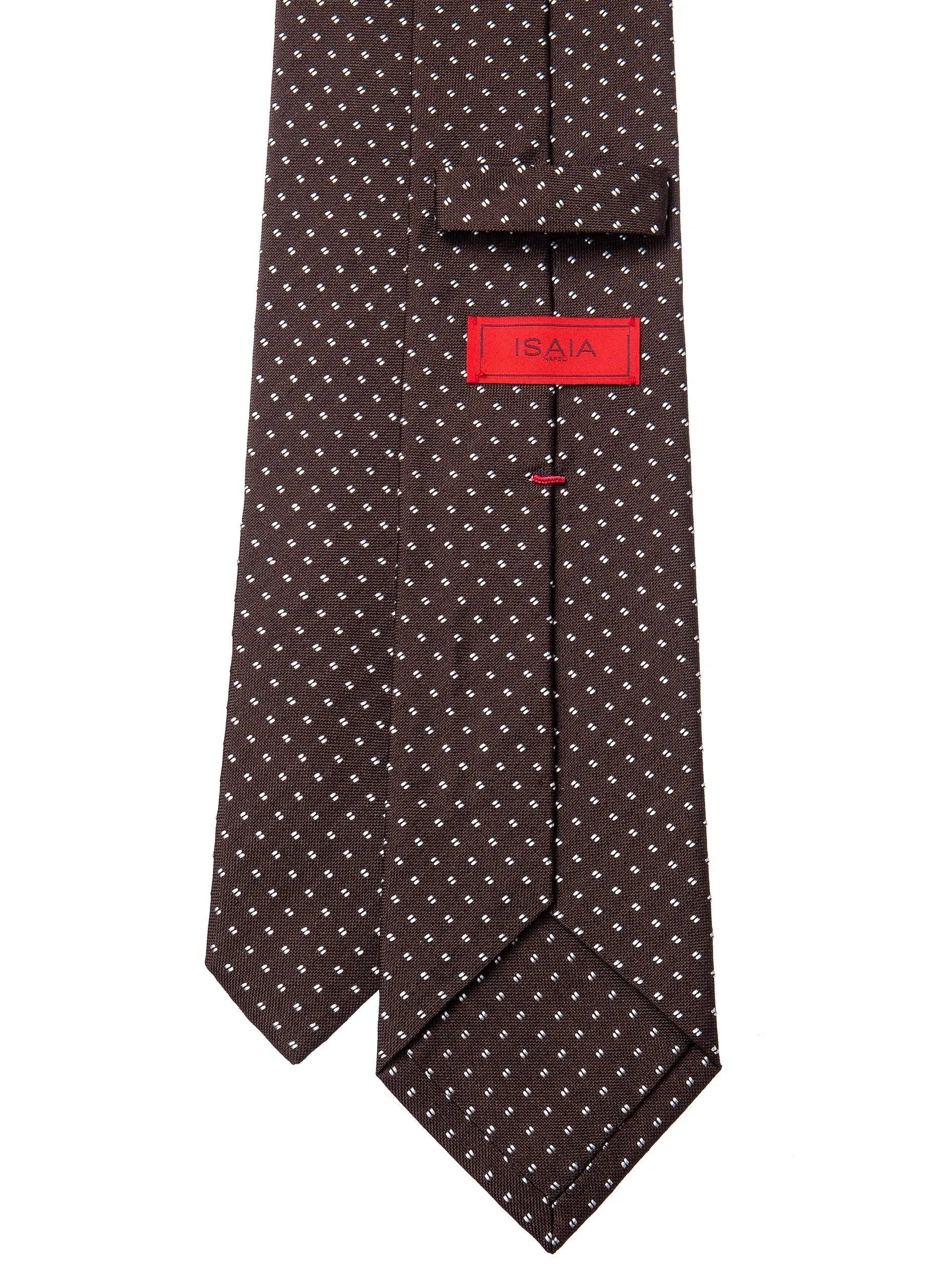 ISAIA Brown Dots Tie