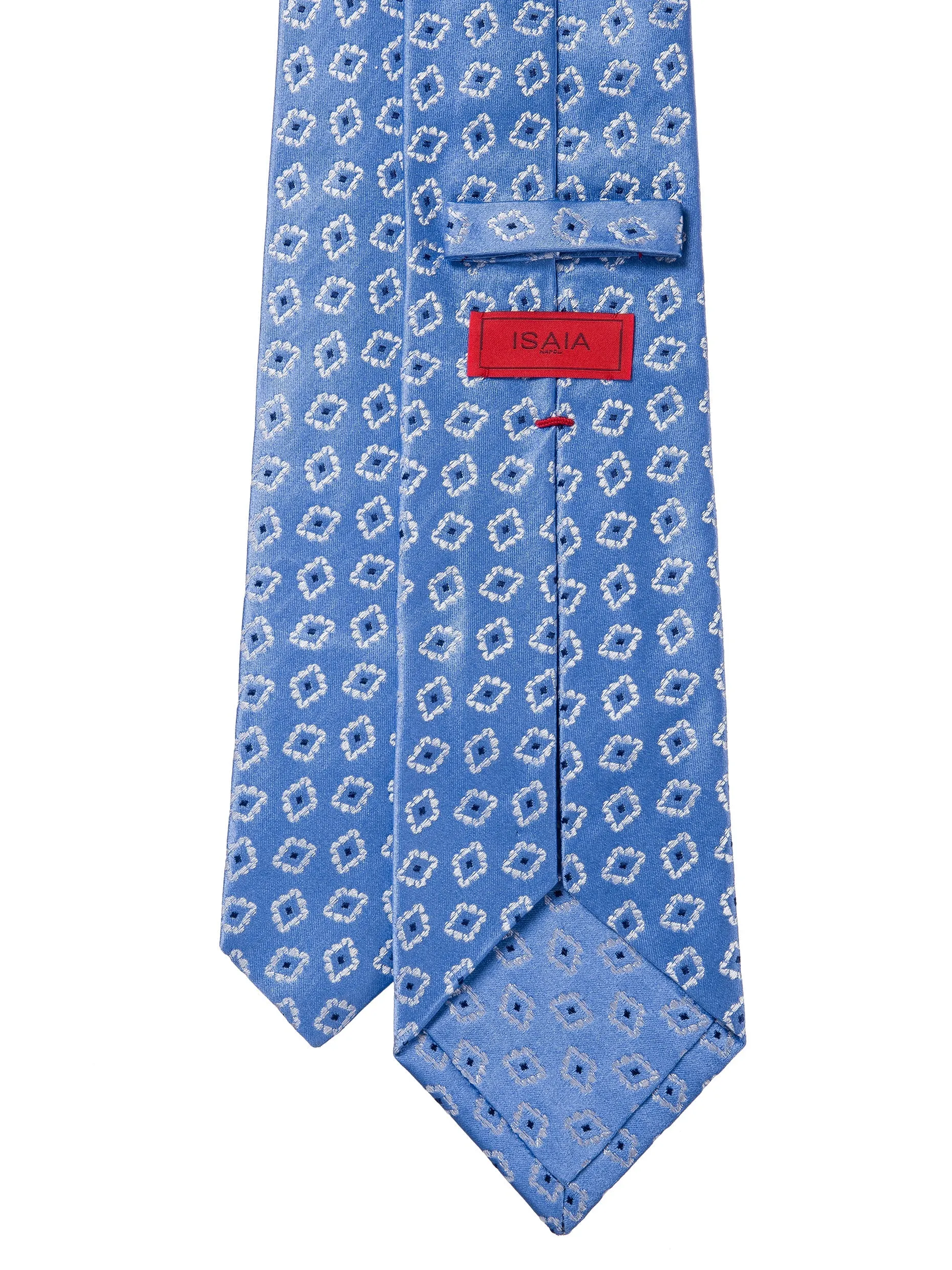 ISAIA Light Blue Geometric Tie