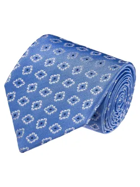 ISAIA Light Blue Geometric Tie