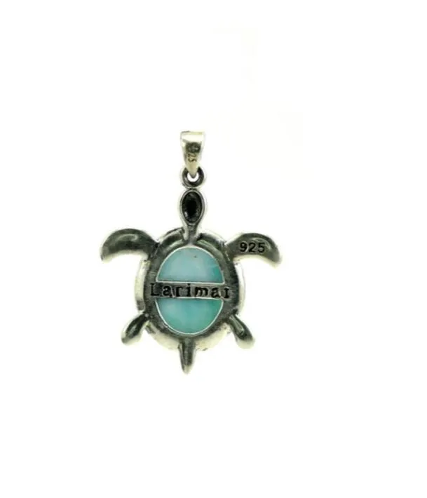 Larimar 12X10mm Oval Sea Turtle