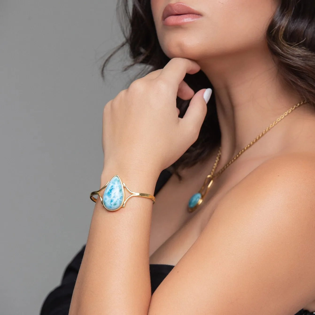 Larimar Vermeil Cuff Elba