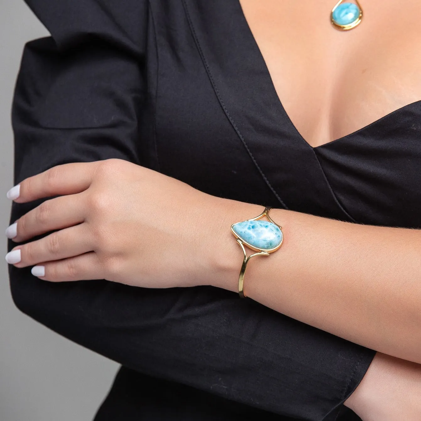 Larimar Vermeil Cuff Elba