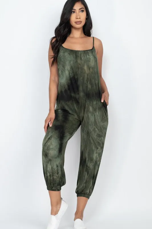 Lei Tie Dye Jumper in Olive