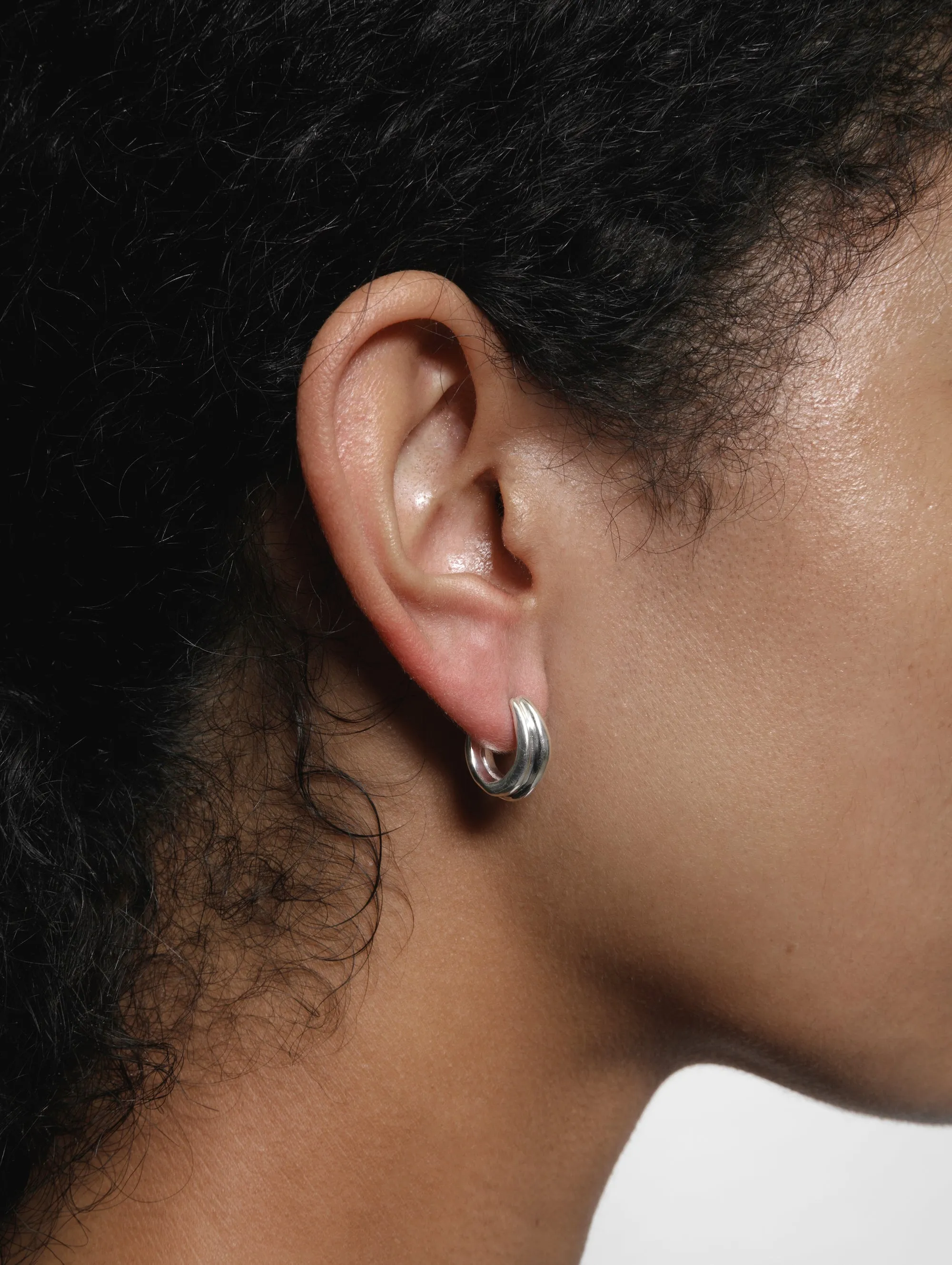 Maeve Hoops in Sterling Silver
