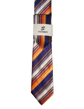 MULTI COLOR STRIPE 2 PC TIE & HANKIE SET