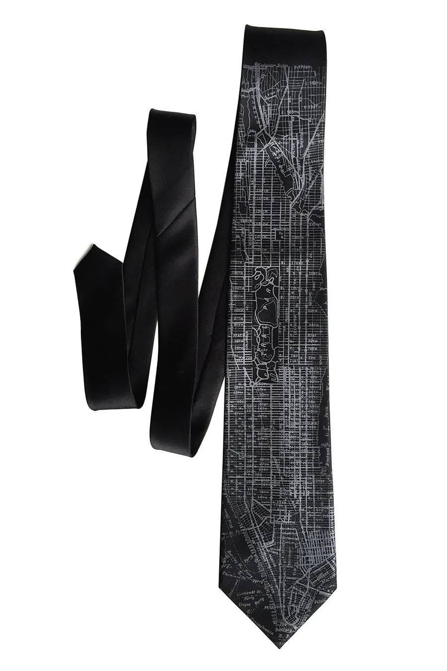 New York City Map Silk Necktie