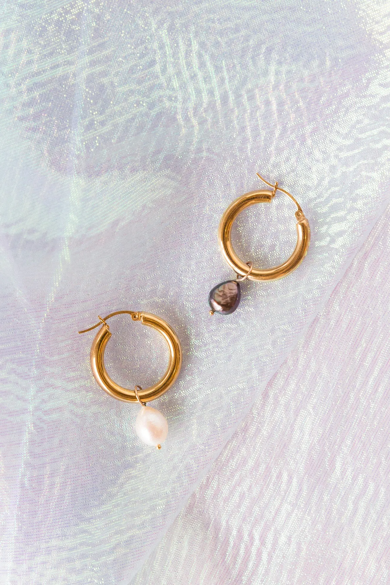 Pearl Charms for Hoop Earrings