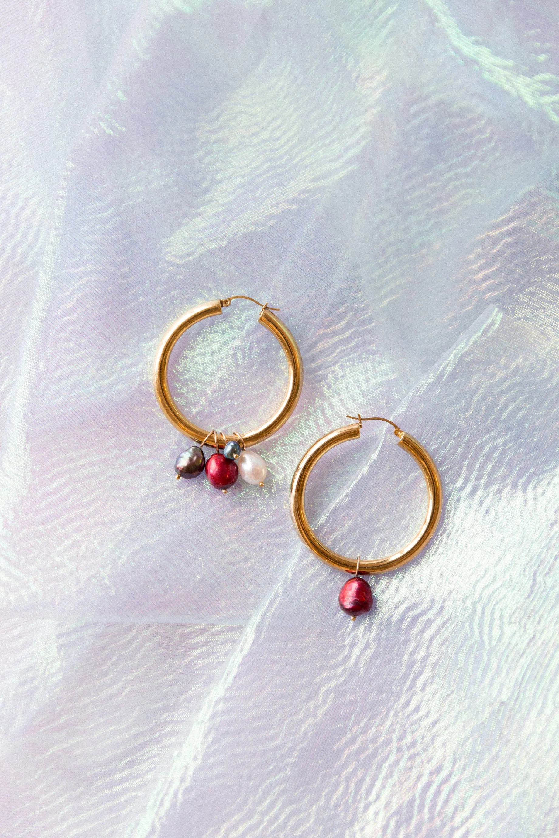 Pearl Charms for Hoop Earrings