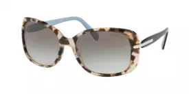 Prada Rectangle Sunglasses - Spotted Brown/Gray Gradient