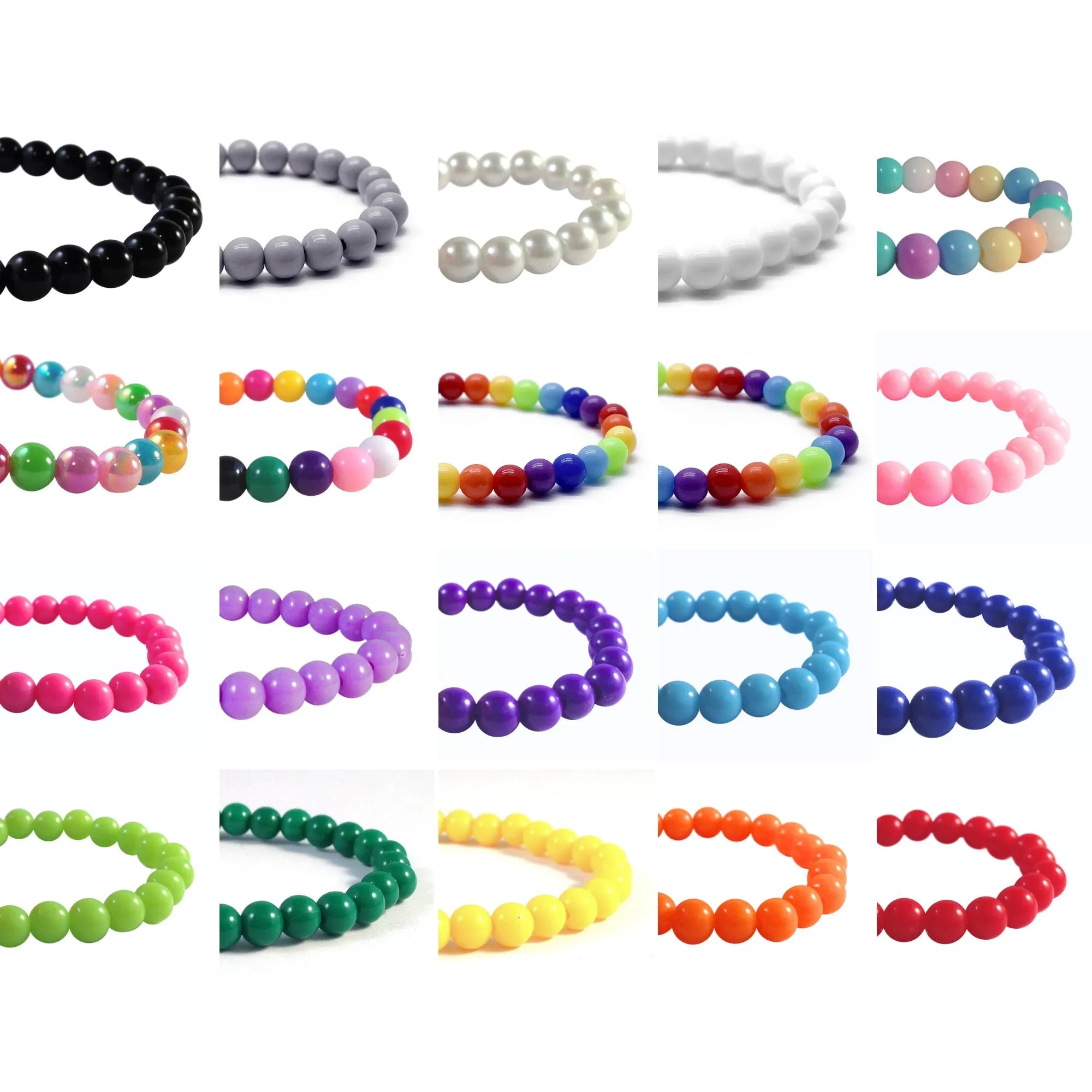 Small Star Acrylic Bead Anklet - Colour Choice