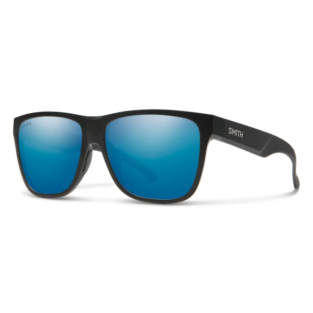Smith Lowdown XL 2 Matte Black Frame - ChromaPop Polarized Blue Mirror Lens - Polarized Sunglasses