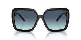 Tiffany & Co. Square Non-Polarized Sunglasses - Black/Azure Gradient Blue