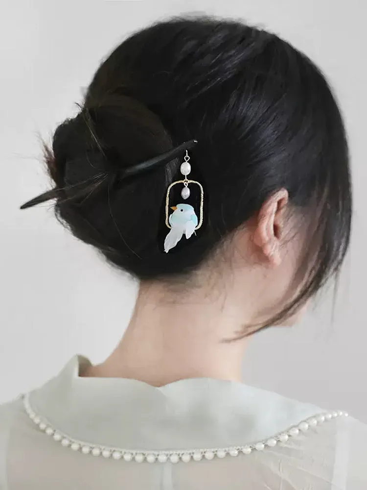 Tiny Tweet Bird Hairpin Sticks
