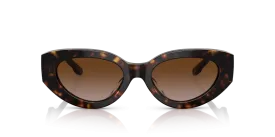 Tory Burch Kira Cat Eye Non-Polarized Sunglasses - Dark Tortoise/Brown Gradient