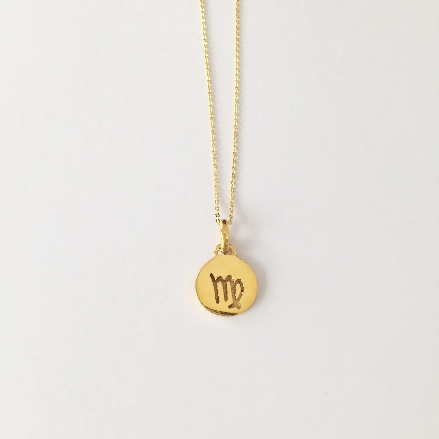 Virgo Necklace, Solid Gold