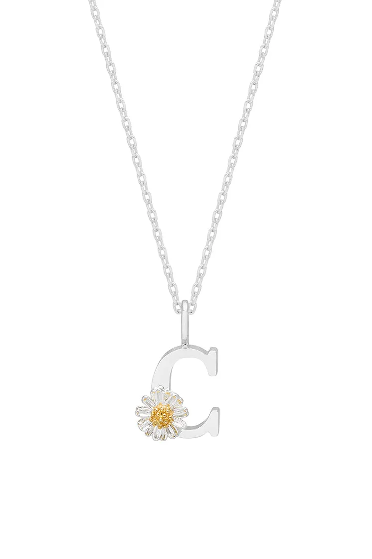 Wildflower Initial Pendant