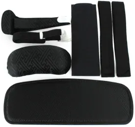 Womens Japanese Kimono Dressing Kitsuke Accessories set Black 7items
