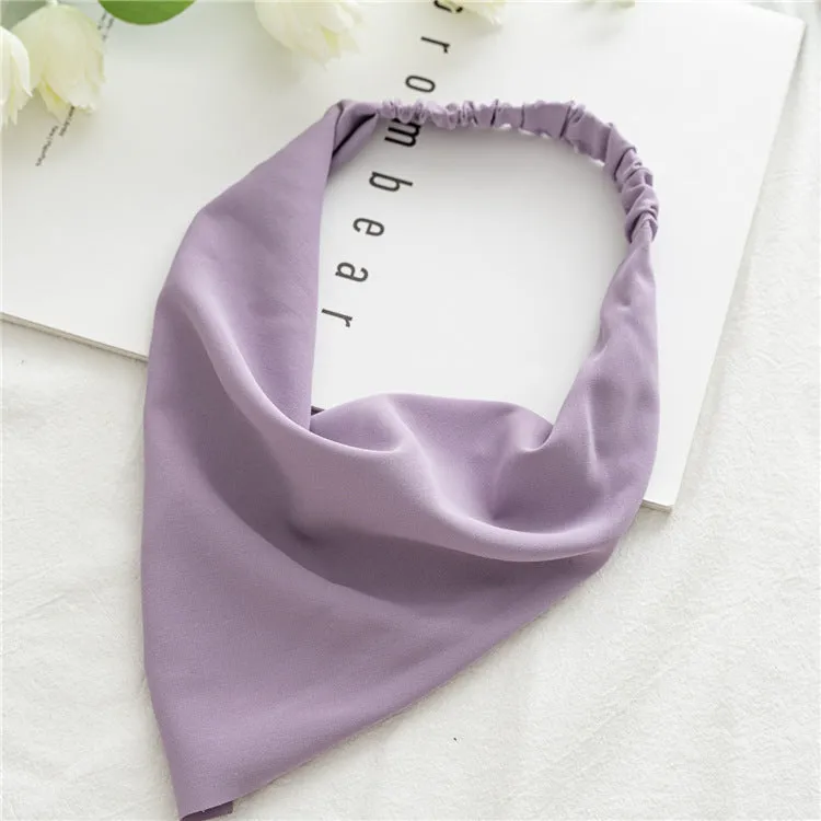 Women's Scarf Macaron Color Elastic Band Elastic Triangular Binder Hair Accessories