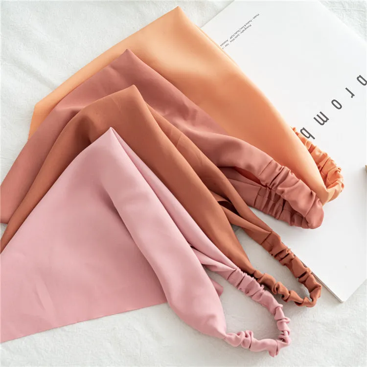 Women's Scarf Macaron Color Elastic Band Elastic Triangular Binder Hair Accessories