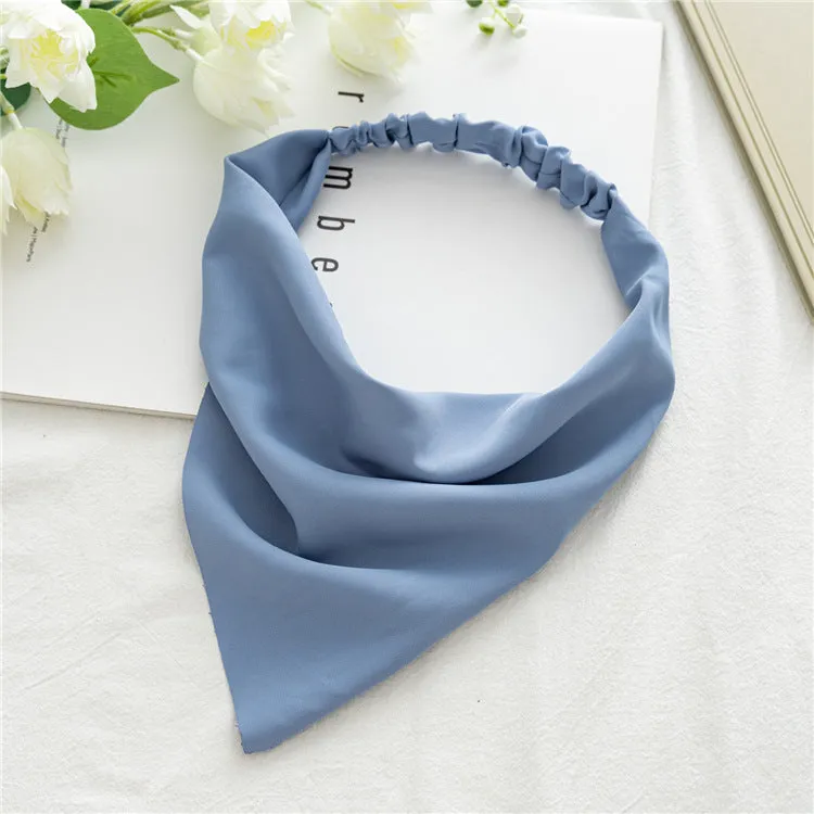 Women's Scarf Macaron Color Elastic Band Elastic Triangular Binder Hair Accessories