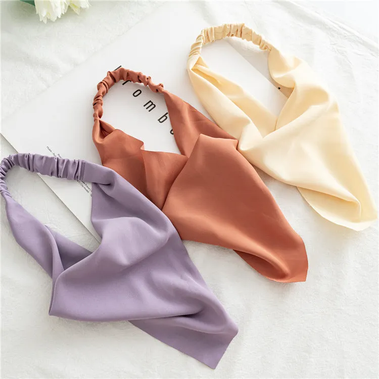 Women's Scarf Macaron Color Elastic Band Elastic Triangular Binder Hair Accessories