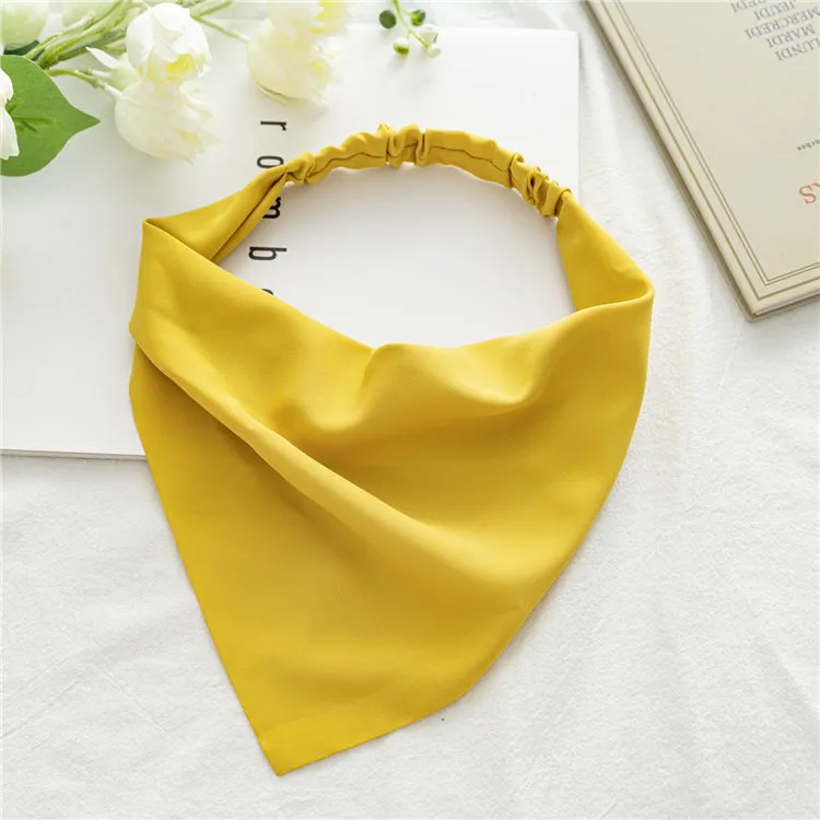 Women's Scarf Macaron Color Elastic Band Elastic Triangular Binder Hair Accessories