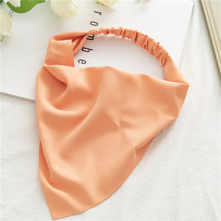 Women's Scarf Macaron Color Elastic Band Elastic Triangular Binder Hair Accessories
