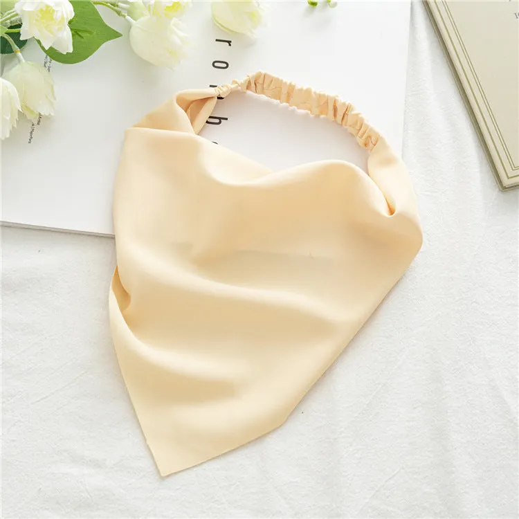 Women's Scarf Macaron Color Elastic Band Elastic Triangular Binder Hair Accessories