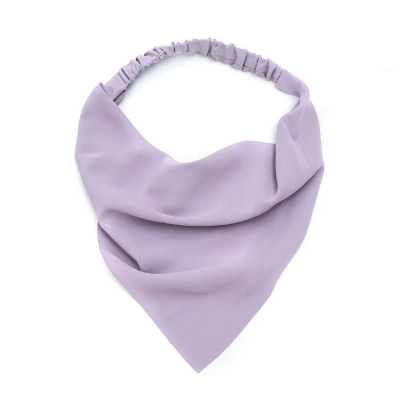 Women's Scarf Macaron Color Elastic Band Elastic Triangular Binder Hair Accessories