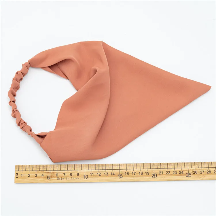 Women's Scarf Macaron Color Elastic Band Elastic Triangular Binder Hair Accessories