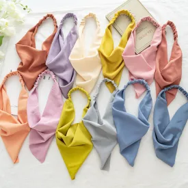 Women's Scarf Macaron Color Elastic Band Elastic Triangular Binder Hair Accessories