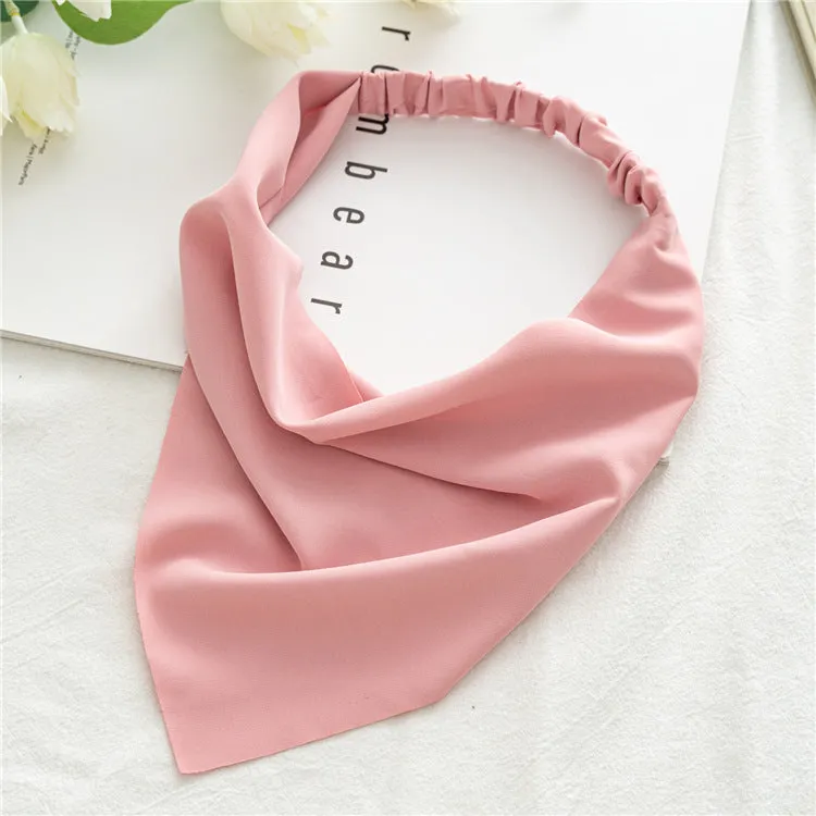Women's Scarf Macaron Color Elastic Band Elastic Triangular Binder Hair Accessories