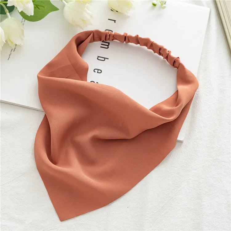 Women's Scarf Macaron Color Elastic Band Elastic Triangular Binder Hair Accessories